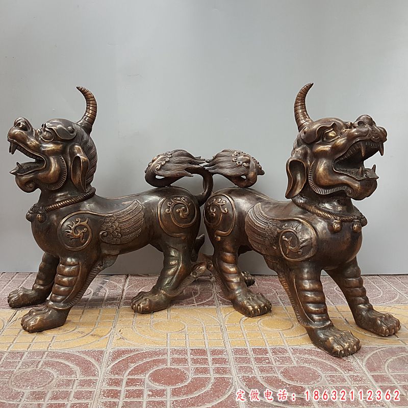 门口獬豸铜雕（1）