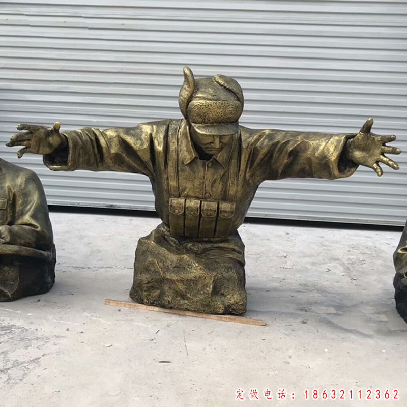 黄继光人物铜雕（2）