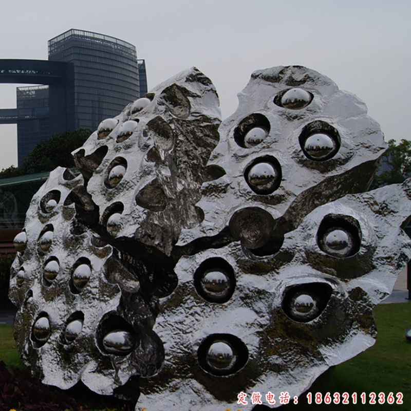 不锈钢莲藕雕塑（1）