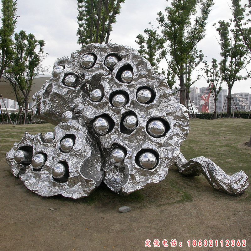 不锈钢莲藕雕塑（2）