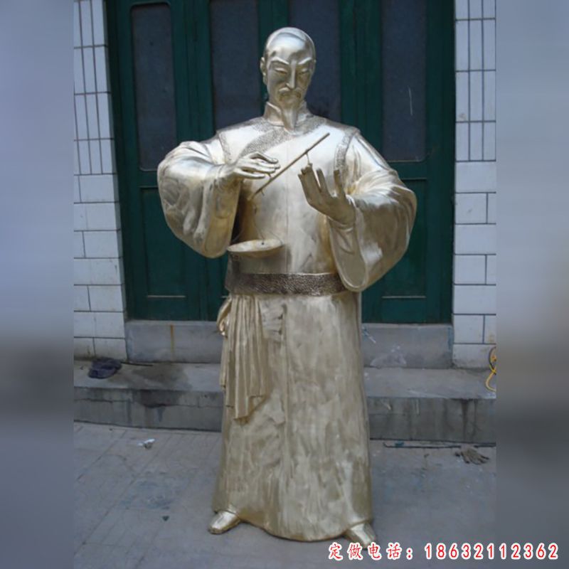 清代制药人物铜雕（1）