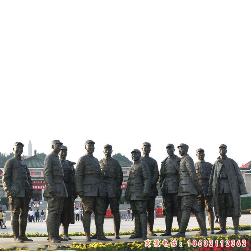 十大元帅人物铜雕（1）