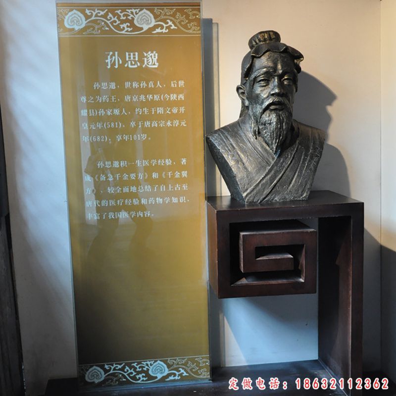孙思邈半身像铜雕（1）