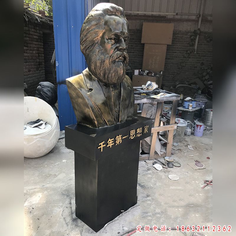 马克思半身像铜雕（3）