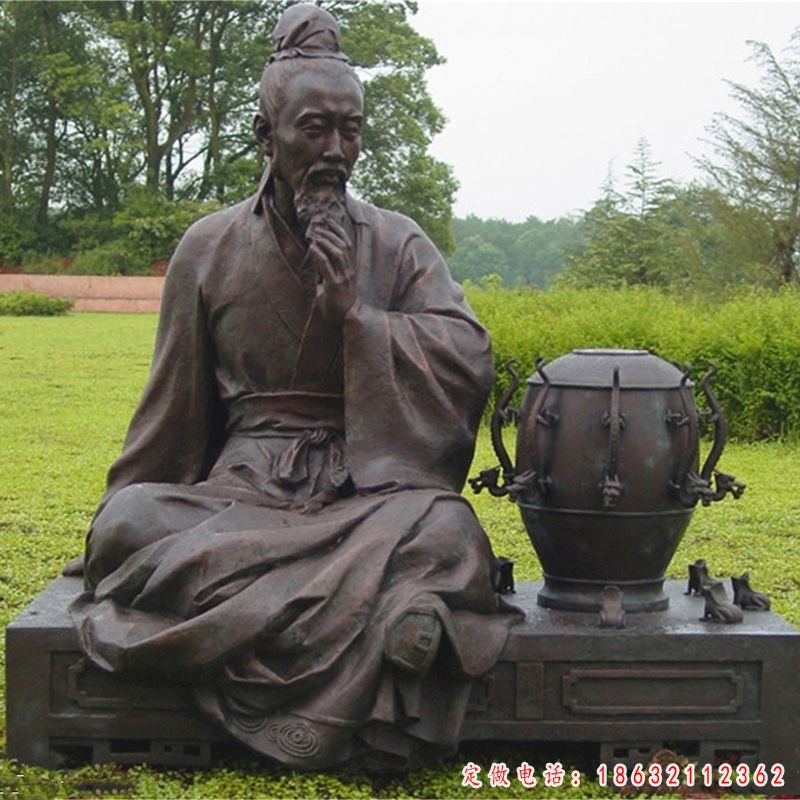 张衡街景铜雕（2）