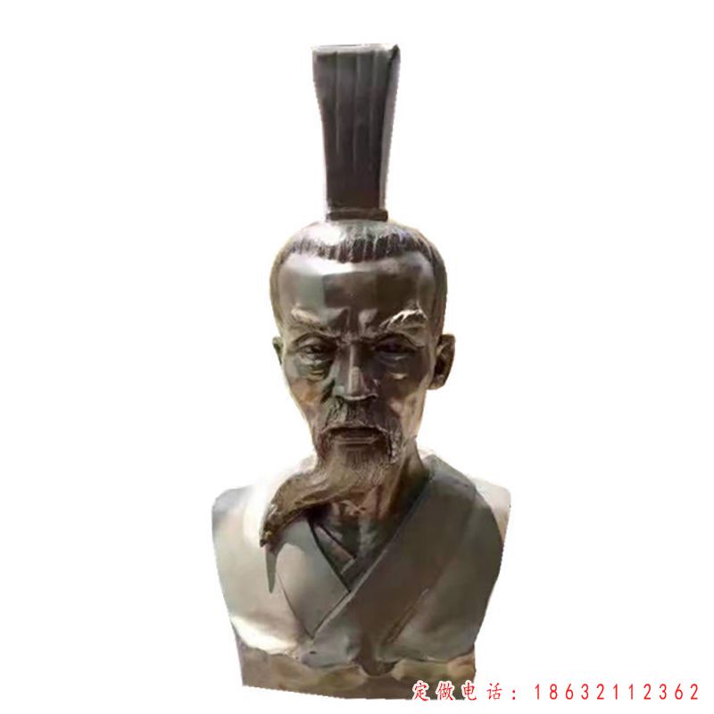 屈原胸像铜雕（1）