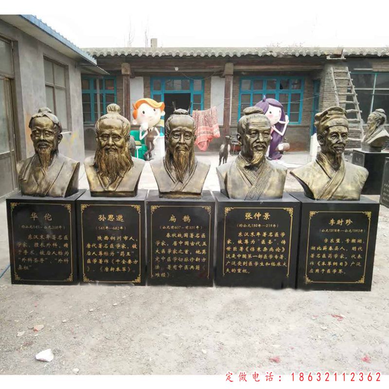 古代名医胸像铜雕（1）