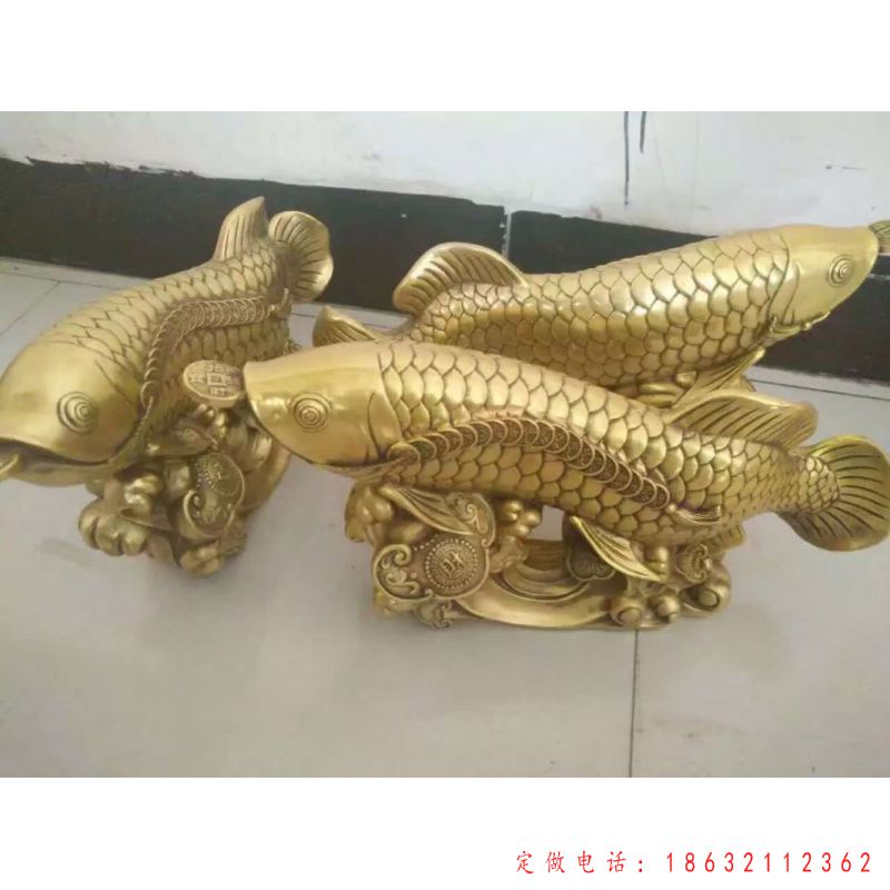 招财金龙鱼铜雕（2）