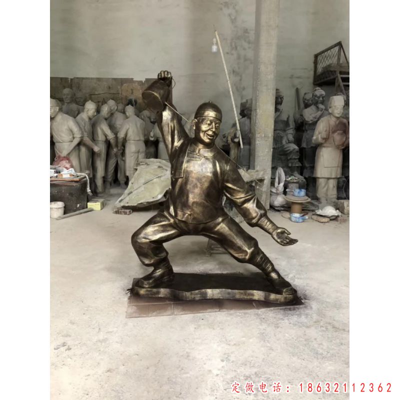 茶艺人物铜雕（2）