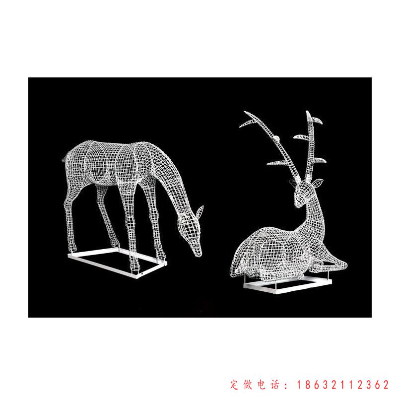 别墅区镂空鹿雕塑（3）