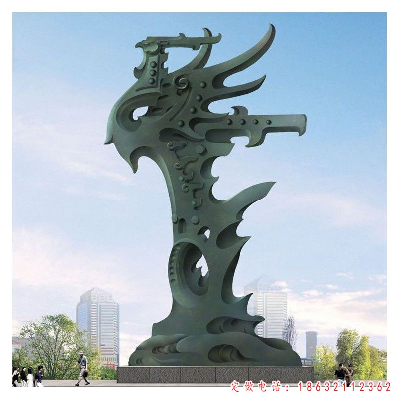 大型抽象凤凰雕塑（1）