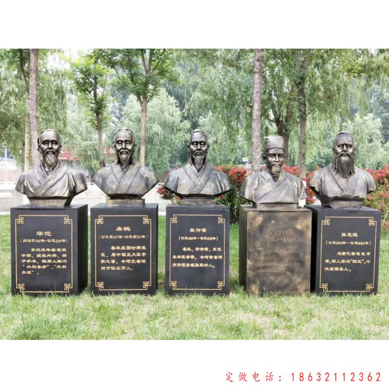 古代名医胸像铜雕（1）