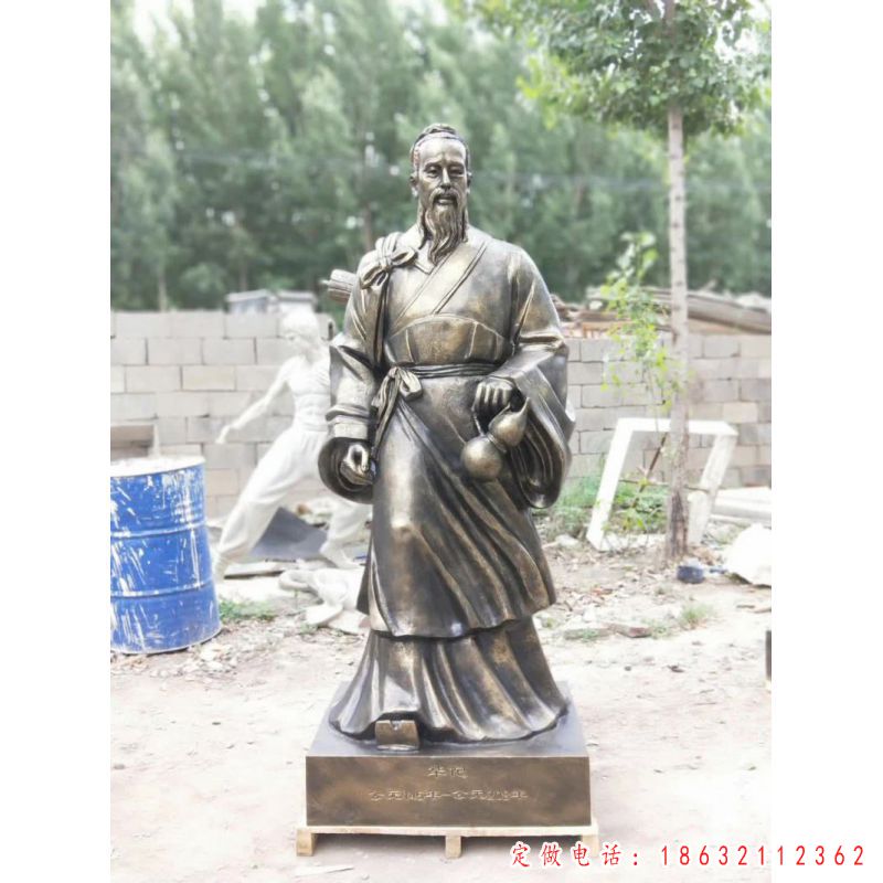 古代医学家华佗铜雕（1）