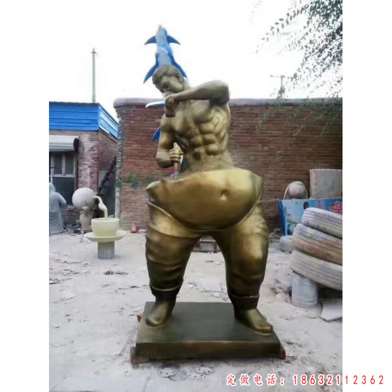 健身人物铜雕（1）