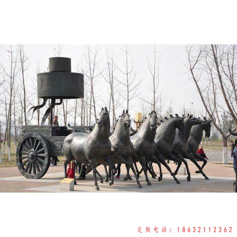 古代马车景观铜雕（1）