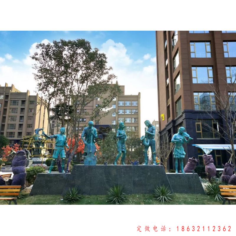 广场青铜音乐人物雕塑（1）