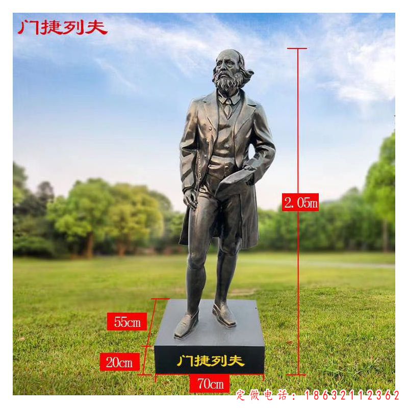 俄国科学家门捷列夫铜雕（1）
