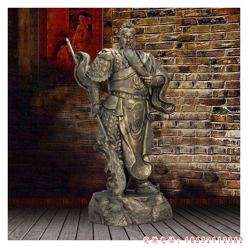 古代捋须关公铜雕（1）