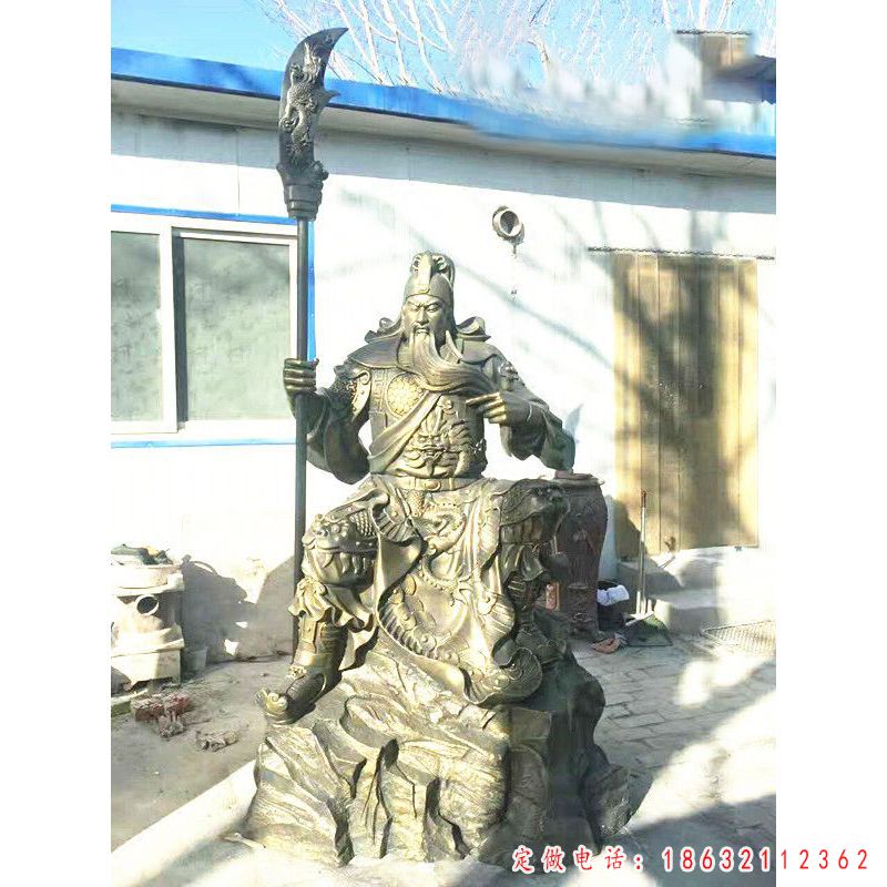 汉末三国时期蜀汉名将关公铜雕（1）