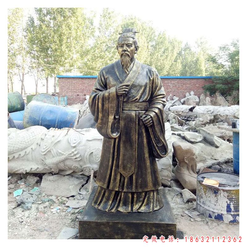 明代教育家王阳明铜雕（1）