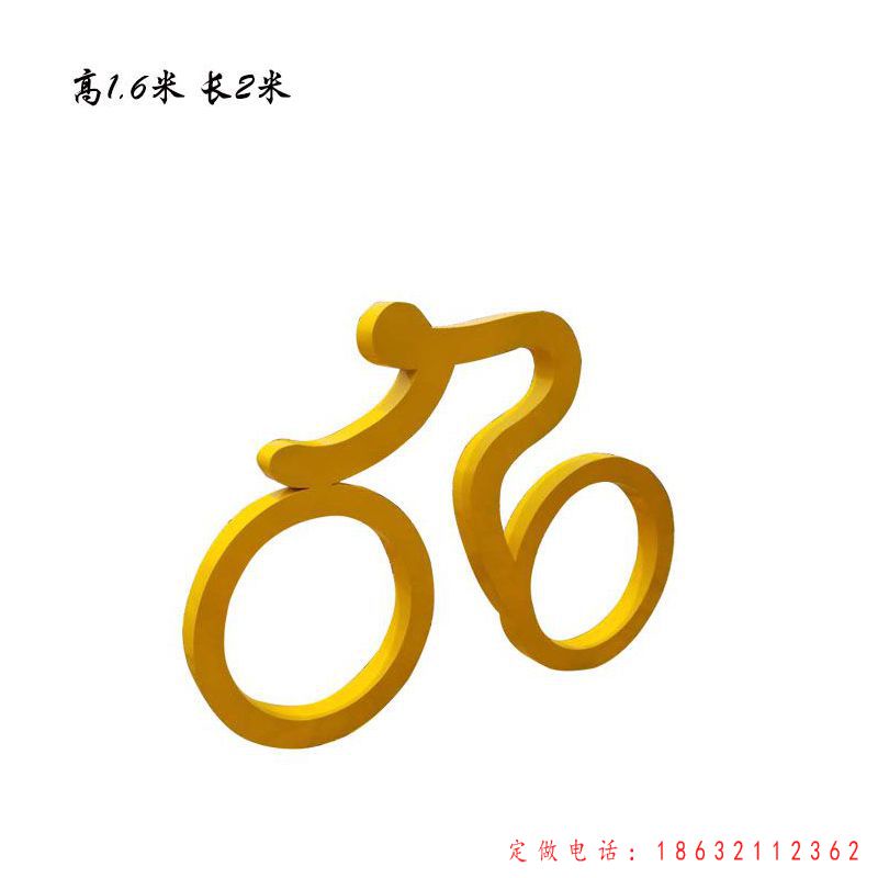 骑赛车不锈钢抽象人物雕塑（1）