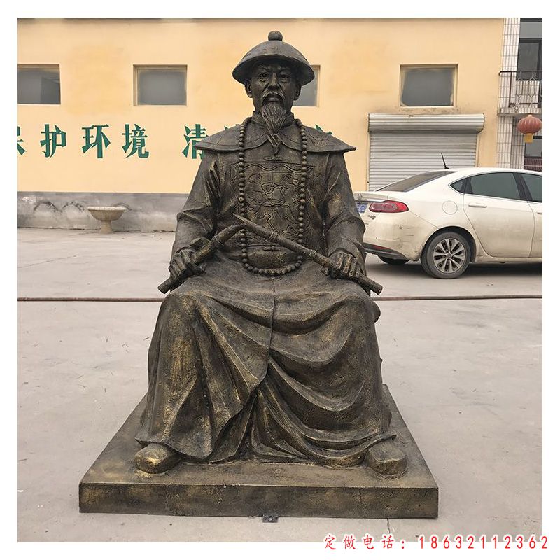 清朝道光时期大臣林则徐铜雕（1）