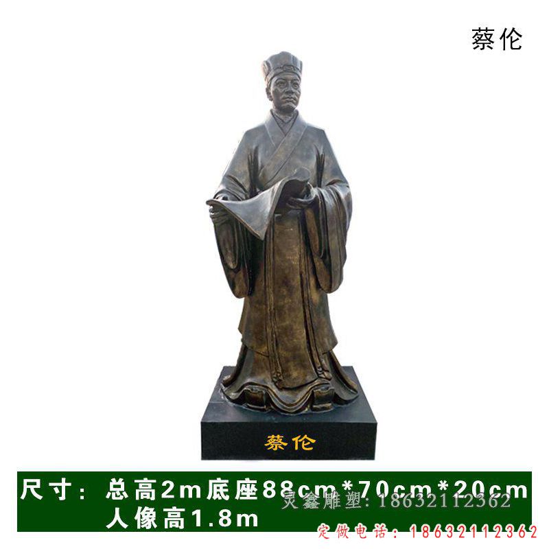 蔡伦古代发明家铜雕（1）