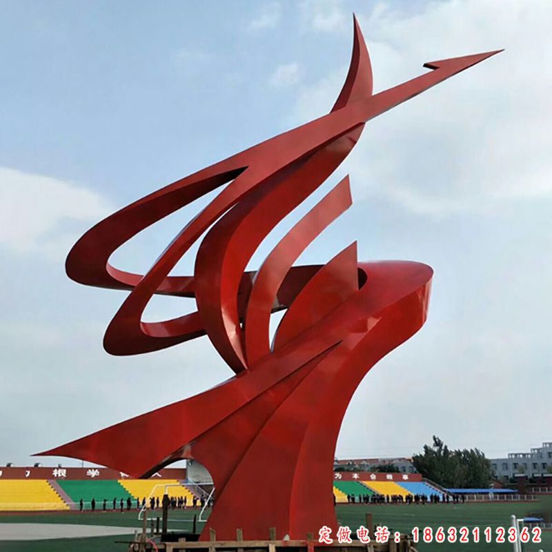 不锈钢彩带公园景观雕塑 （1）