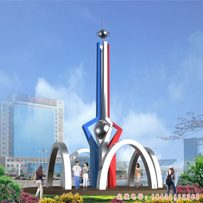 城市不锈钢大门景观雕塑 （1）