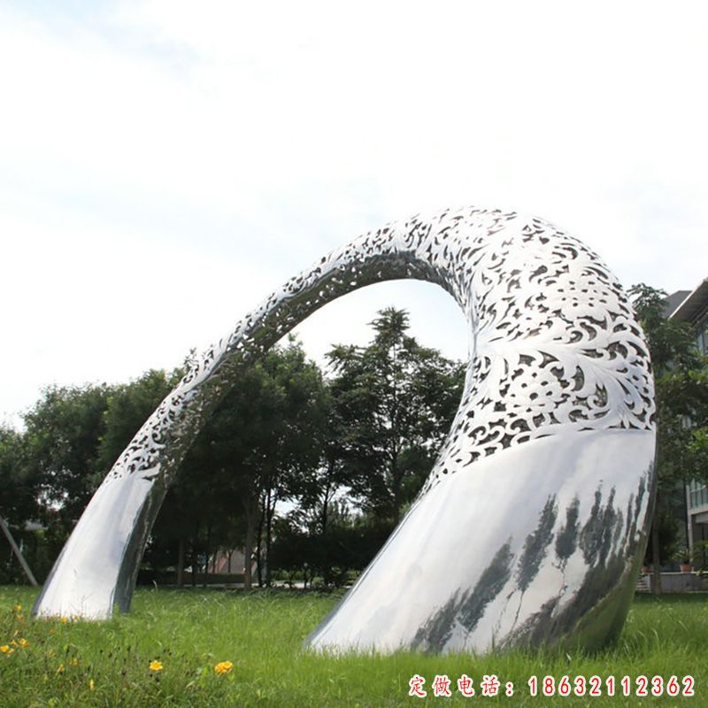 不锈钢几何大门景观雕塑 （1）