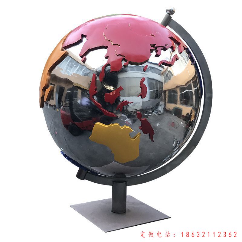 不锈钢地球仪标志景观雕塑 （1）