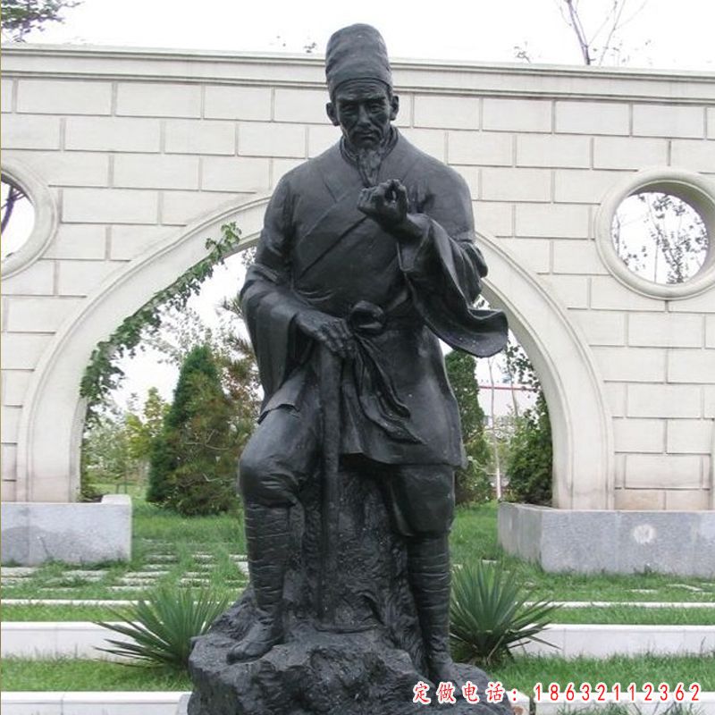 李时珍古代名医铜雕（1）