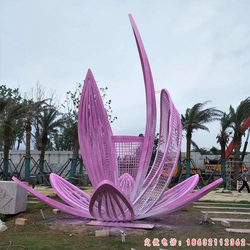 不锈钢花朵标志景观雕塑（1）