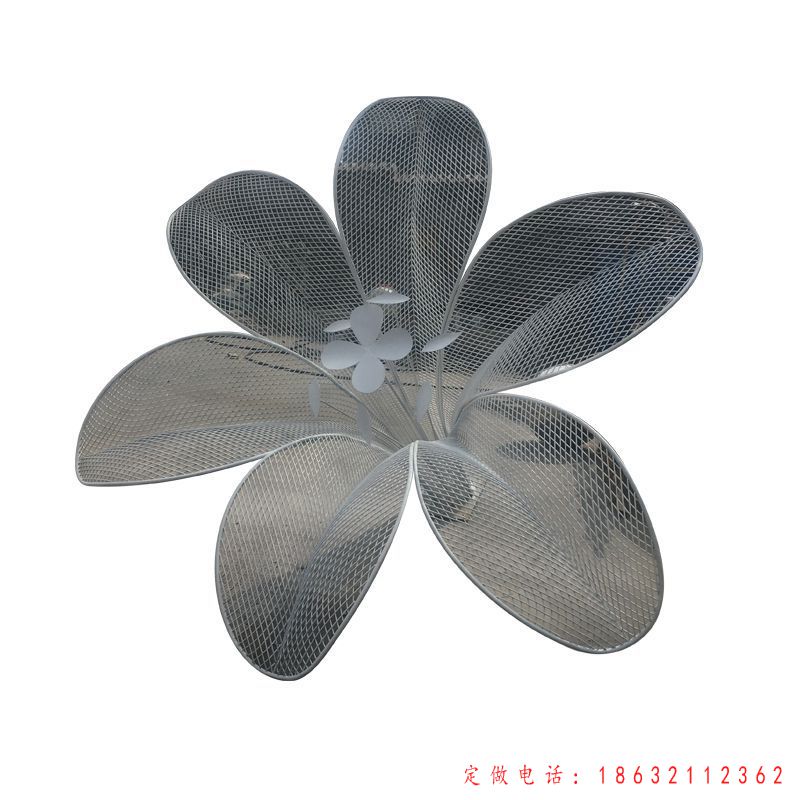 不锈钢镜面花朵标志雕塑 （1）