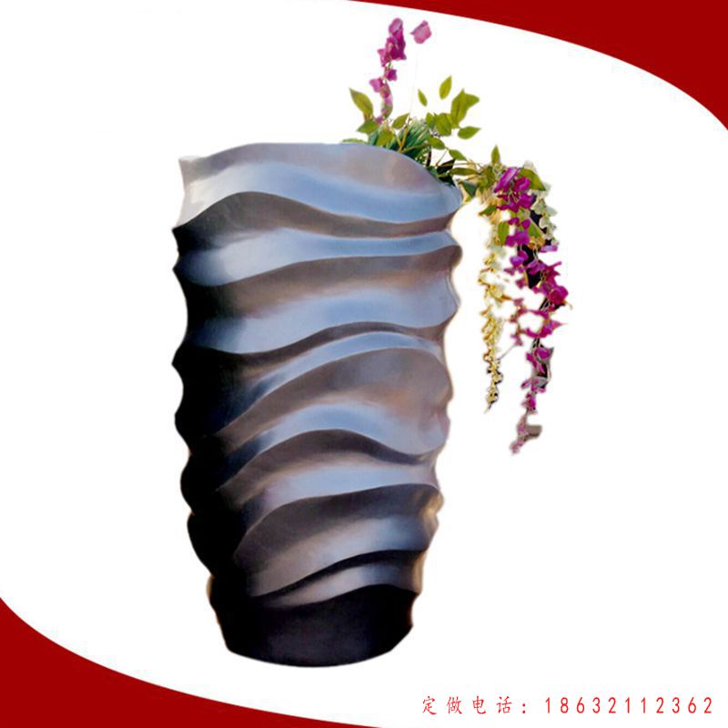 不锈钢花盆抽象景观雕塑（1）