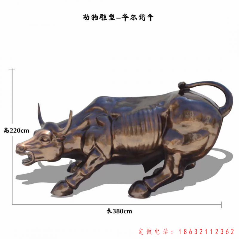 华尔街牛城市动物铜雕（1）