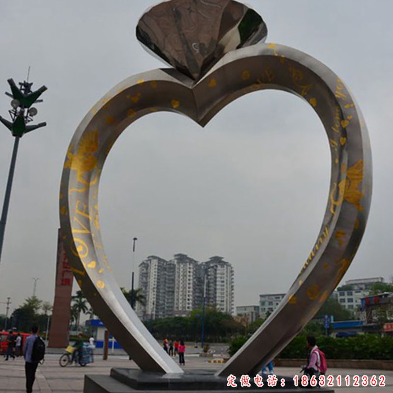 不锈钢戒指文化标志雕塑 （1）