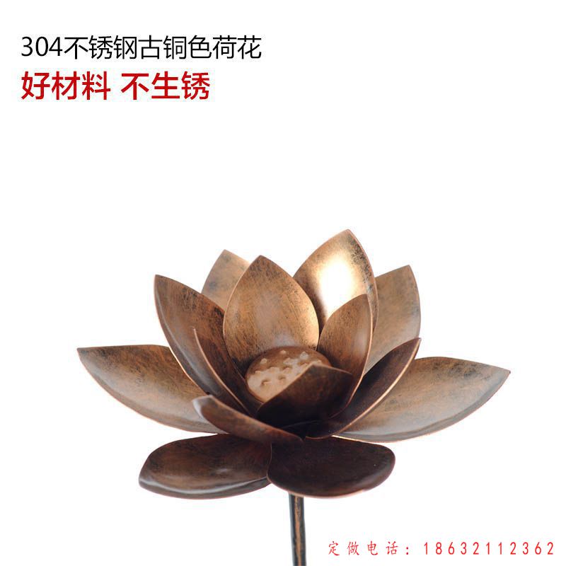 不锈钢莲花植物文化雕塑 （1）