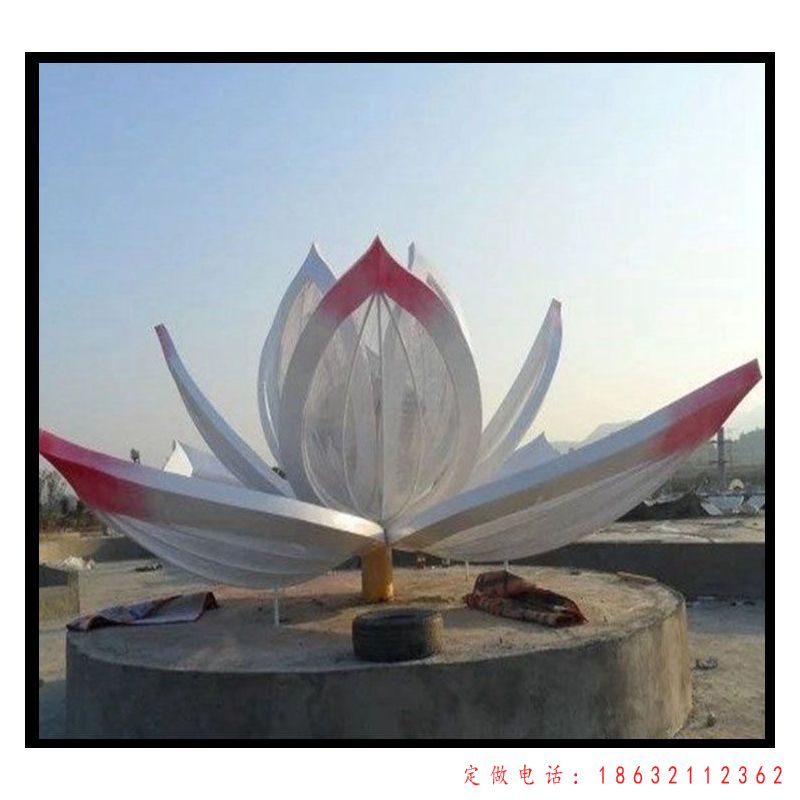 不锈钢莲花抽象标志雕塑 （1）
