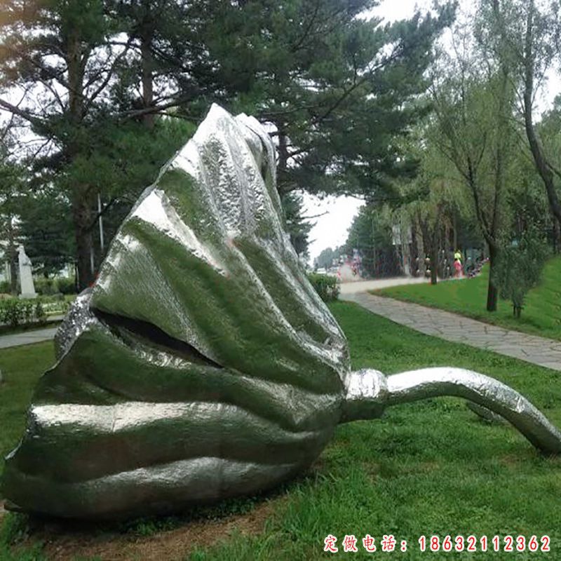 不锈钢莲蓬植物标志雕塑 （1）