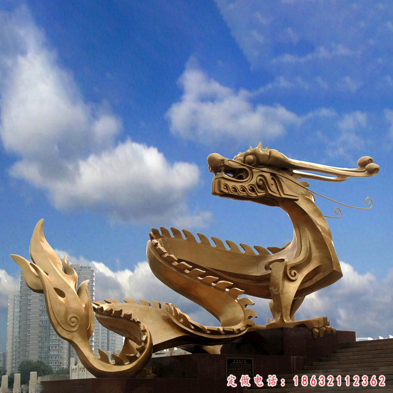 黄金龙动物标志景观铜雕 （1）