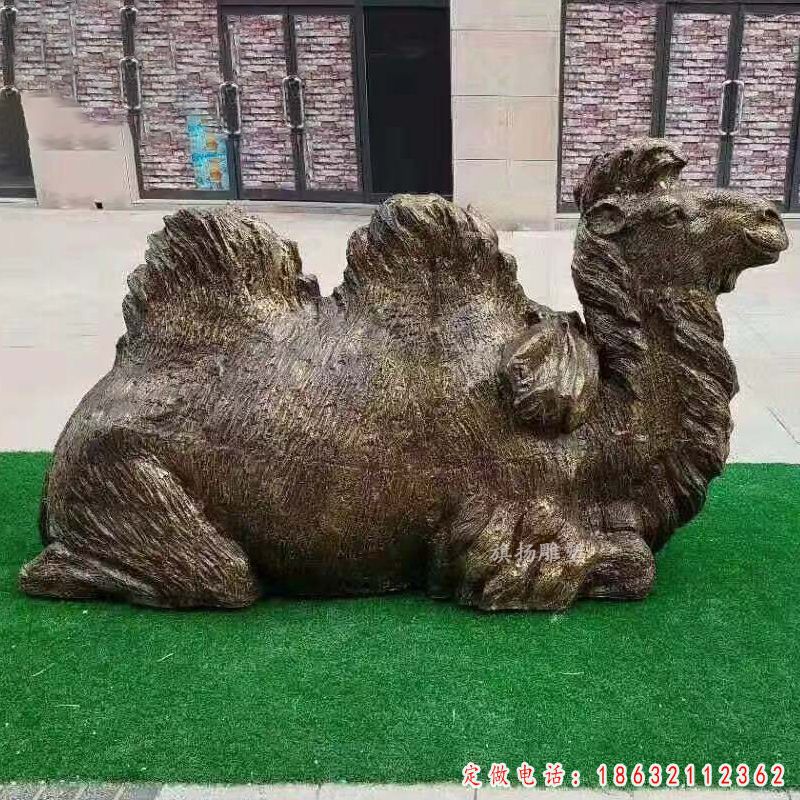 沙漠骆驼动物景观铜雕（1）