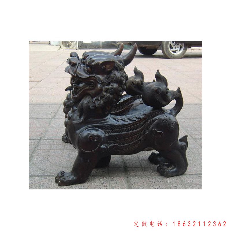 貔貅辟邪神兽动物铜雕（1）