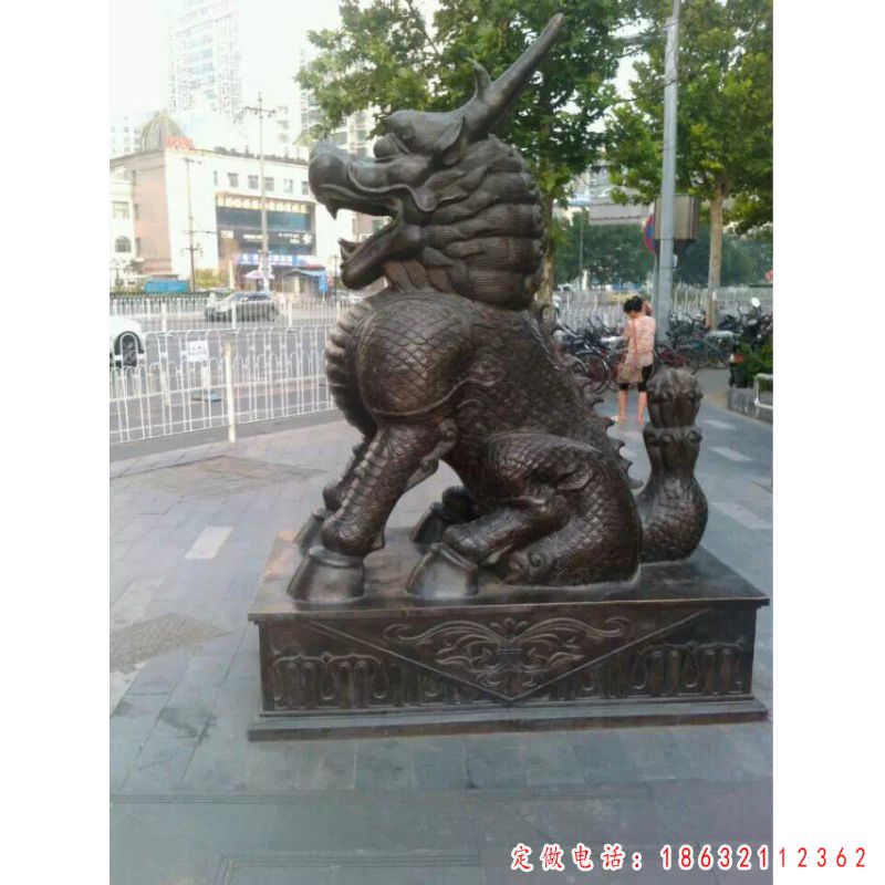 麒麟古代神兽动物铜雕 （1）