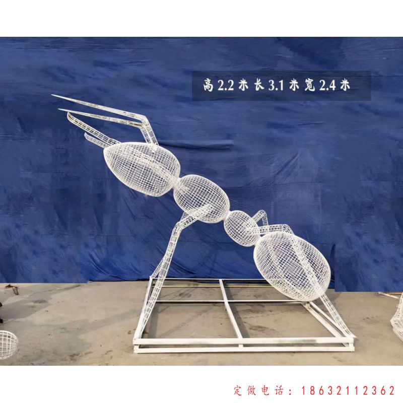 不锈钢蚂蚁爬行动物景观雕塑 （1）
