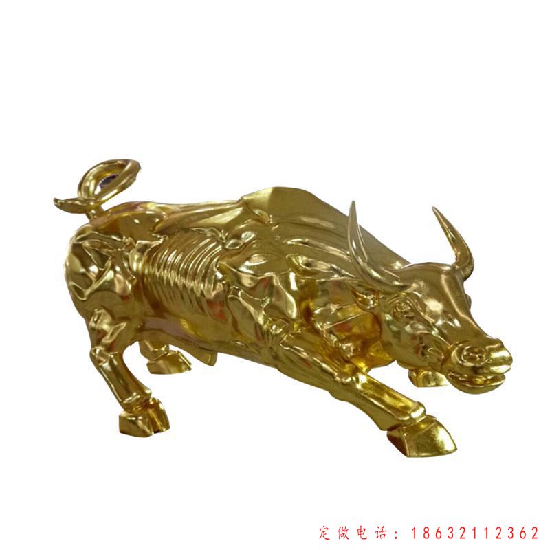 不锈钢钛金华尔街牛动物雕塑 （1）
