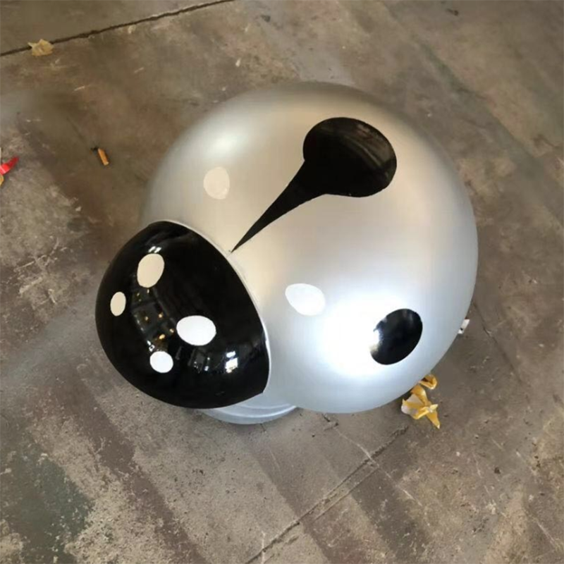 不锈钢镜面瓢虫动物雕塑 （1）