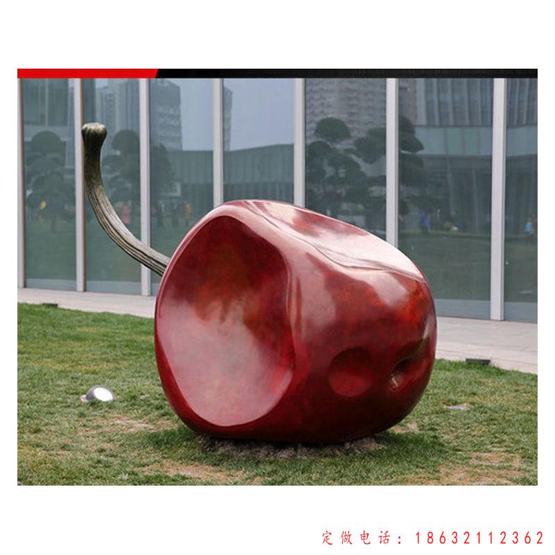 红苹果不锈钢标志景观雕塑（1）