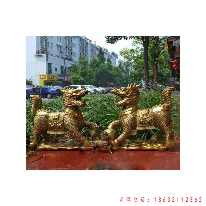 麒麟神兽广场动物铜雕 （1）
