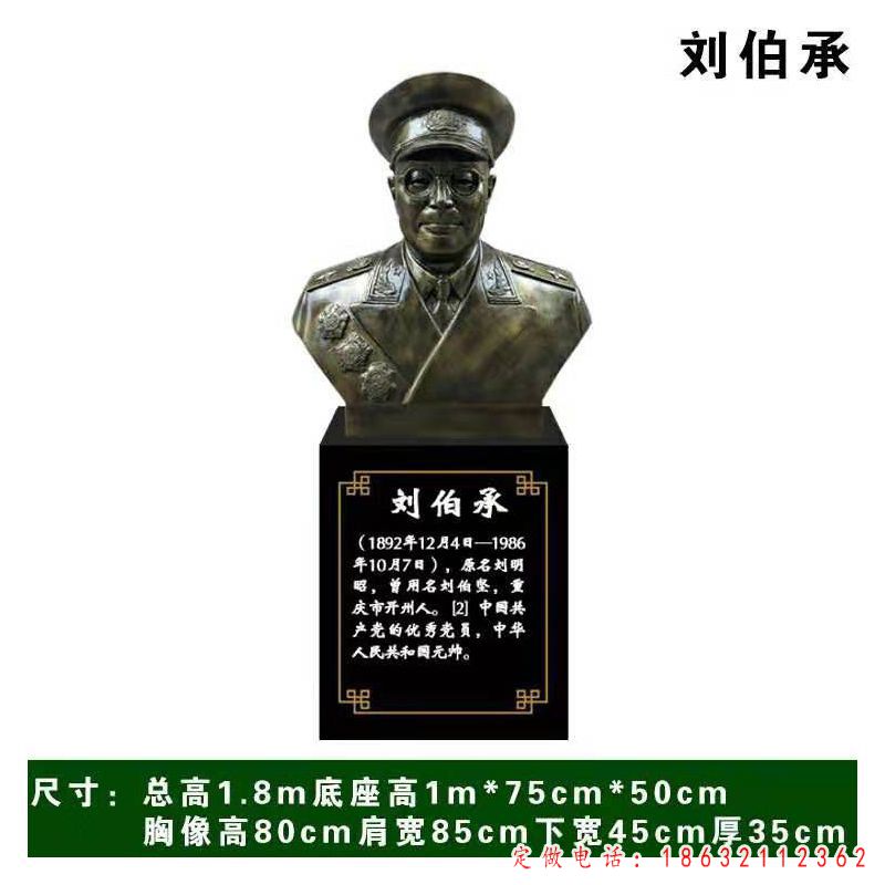 十大元帅刘伯承胸像铜雕（1）